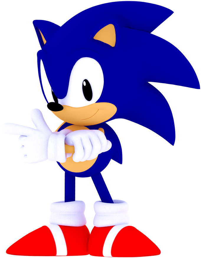 Classic Sonic Mania Poster Pose Render By Matiprower - Sonic Mania Classic Sonic Poses (894x894)