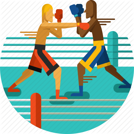Clip Black And White Sports By Flatvectoricons Com - Boxing (512x512)