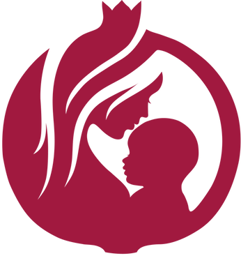 Pomegranate Birth Logo Red Low Res - Emblem (346x367)