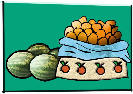 Fruit Basket Fruit Crate Base Coloured Final - Fruit Basket Fruit Crate Base Coloured Final (457x370)