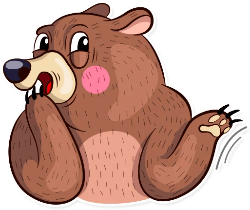 “honey Bear” Stickers Set For Telegram - Cartoon (512x512)