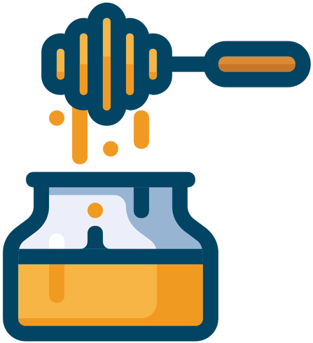 Honey Jar Vector Image Public Domain Vectors - Vector De Tarros Miel (453x500)