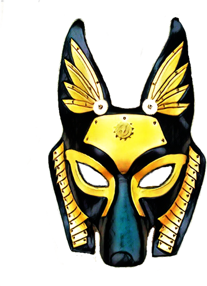 Anubis Sticker - Egyptian Paper Mache Mask (1024x1153)