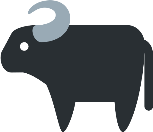 Water Buffalo Clipart Buffel - Emoji 🐃 (512x512)