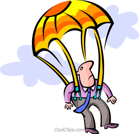Parachuting Royalty Free Vector Clip Art Illustration - Paracadute Disegno (480x462)