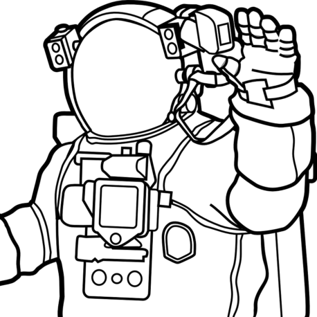 Satya Bhavaraju - Space Suit Drawing (458x458)