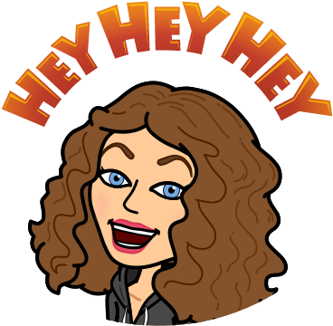 Hey Y All Clipart - Long Curly Hair Bitmoji (398x398)