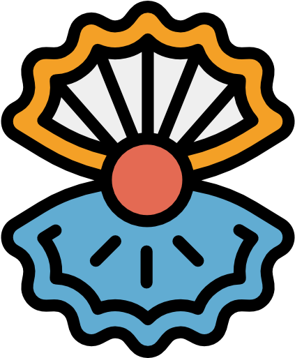 Mollusk Ocean Sea Life Animals Shells Shellfish - Shellfish Flat Icon Png (512x512)