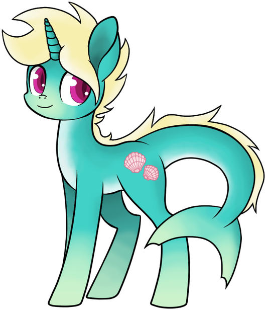 Merpony Hybrid By Goldponyadoptables - Cartoon (600x638)