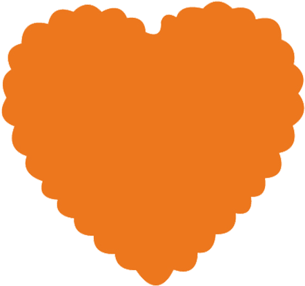 Furador Coração Scallop 3,5cm - Scallop Heart Png (600x600)