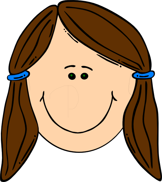Teen Boy Brown Hair Clipart - Sad Girl Face Cartoon (534x600)