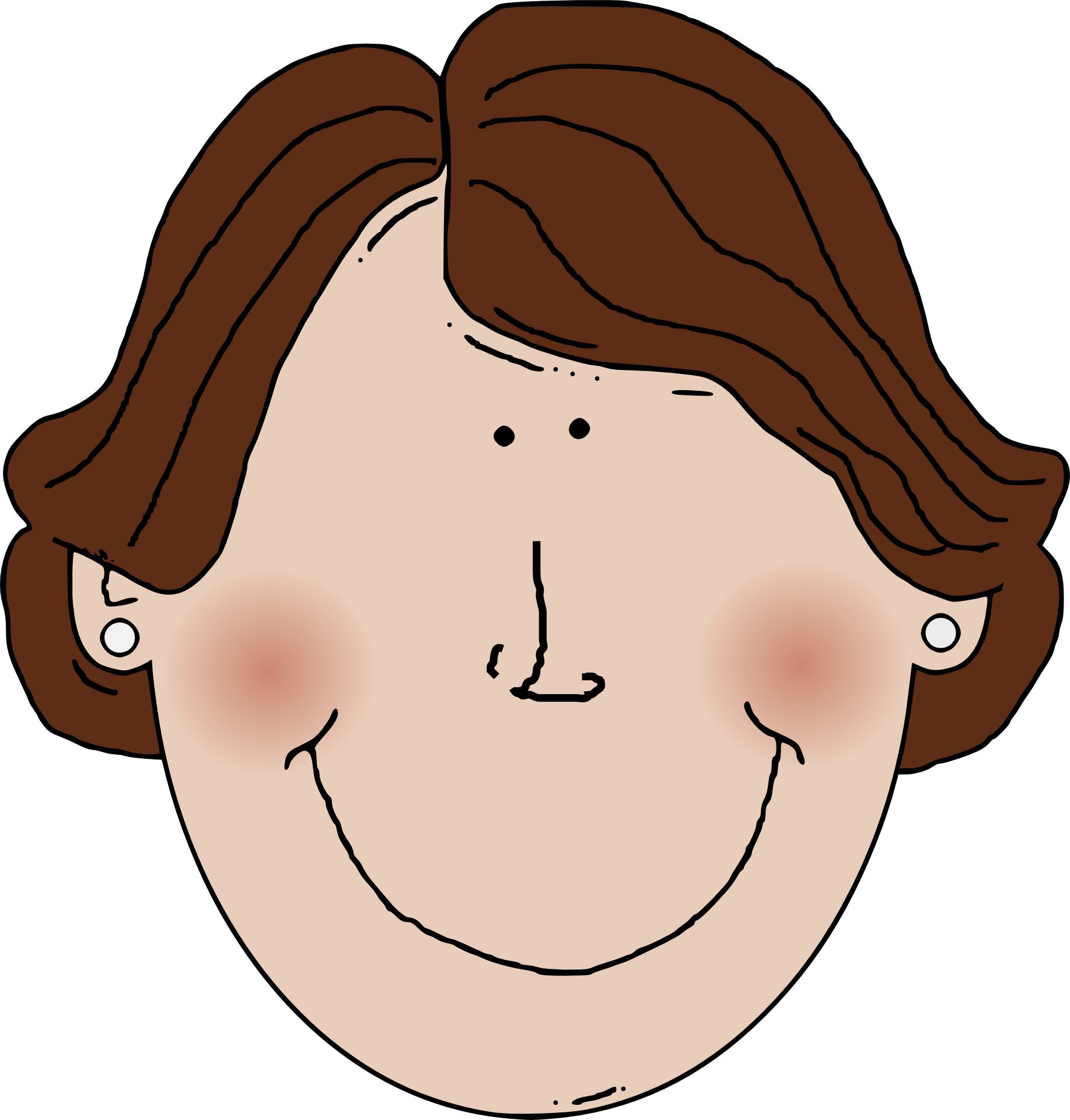 Clip Art Details - Brown Haired Woman Clipart (2293x2400)