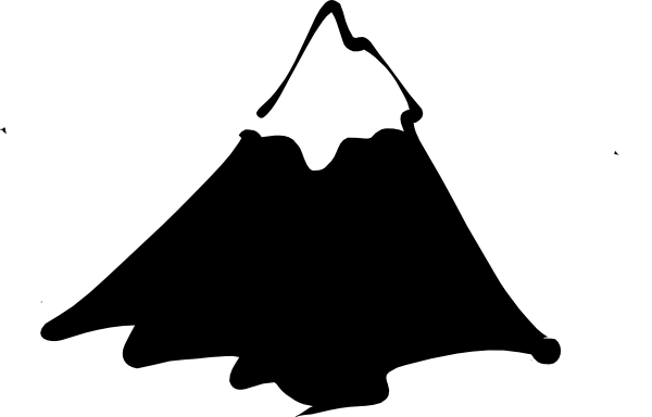 Mountain Outline Clip Art At Vector Clip Art - Black And White Mountain Clipart (600x384)