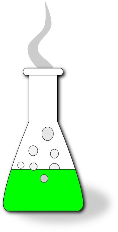 Flask Science Clipart - Flasks Chemistry (439x800)
