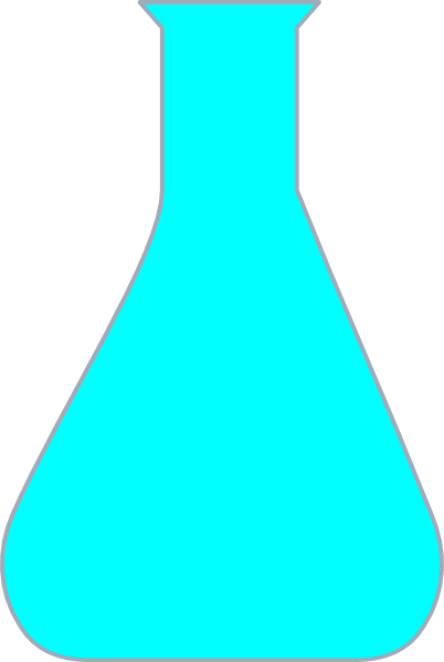 Aqua Chemistry Flask Clip Art - Aqua Chemistry Flask Clip Art (402x599)