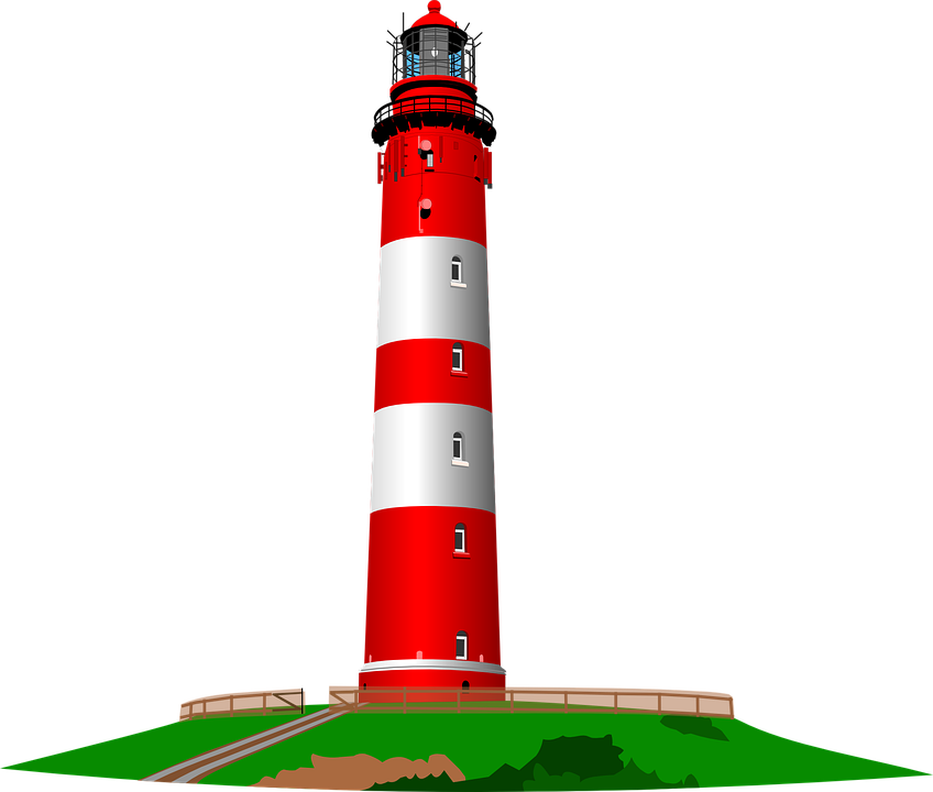 Red And White Lighthouse Clip Art - Lighthouse Clipart (848x720)