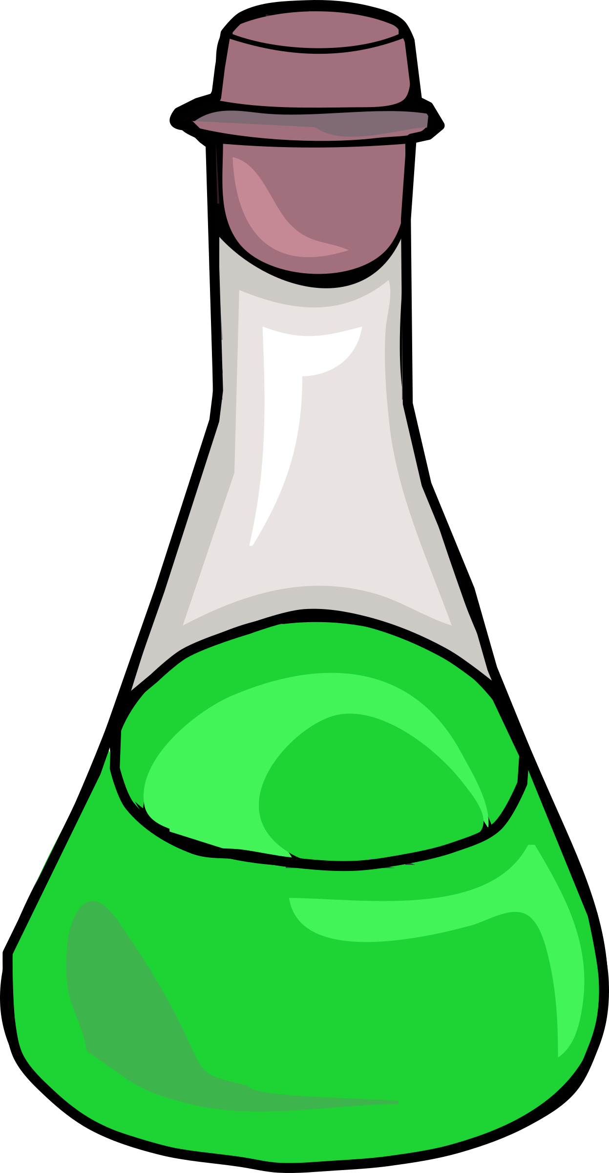 Clipart Green Science Bottle - Science Bottle (1247x2400)