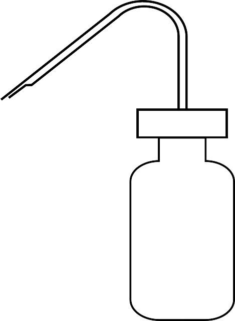 Plastic Bottle, Chemistry, Lab, Plastic - Diagram Of Wash Bottle (469x640)