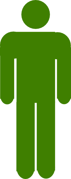 Army Green Stick Figure Clip Art At Clker - Person Icon Green (240x598)