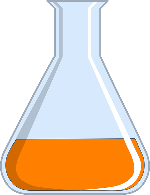Erlenmeyer, Flask, Fluid, Chemistry, Orange, Media - Chemistry Clip Art (980x1280)