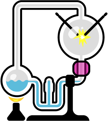 Beakers - Miller–urey Experiment (357x400)