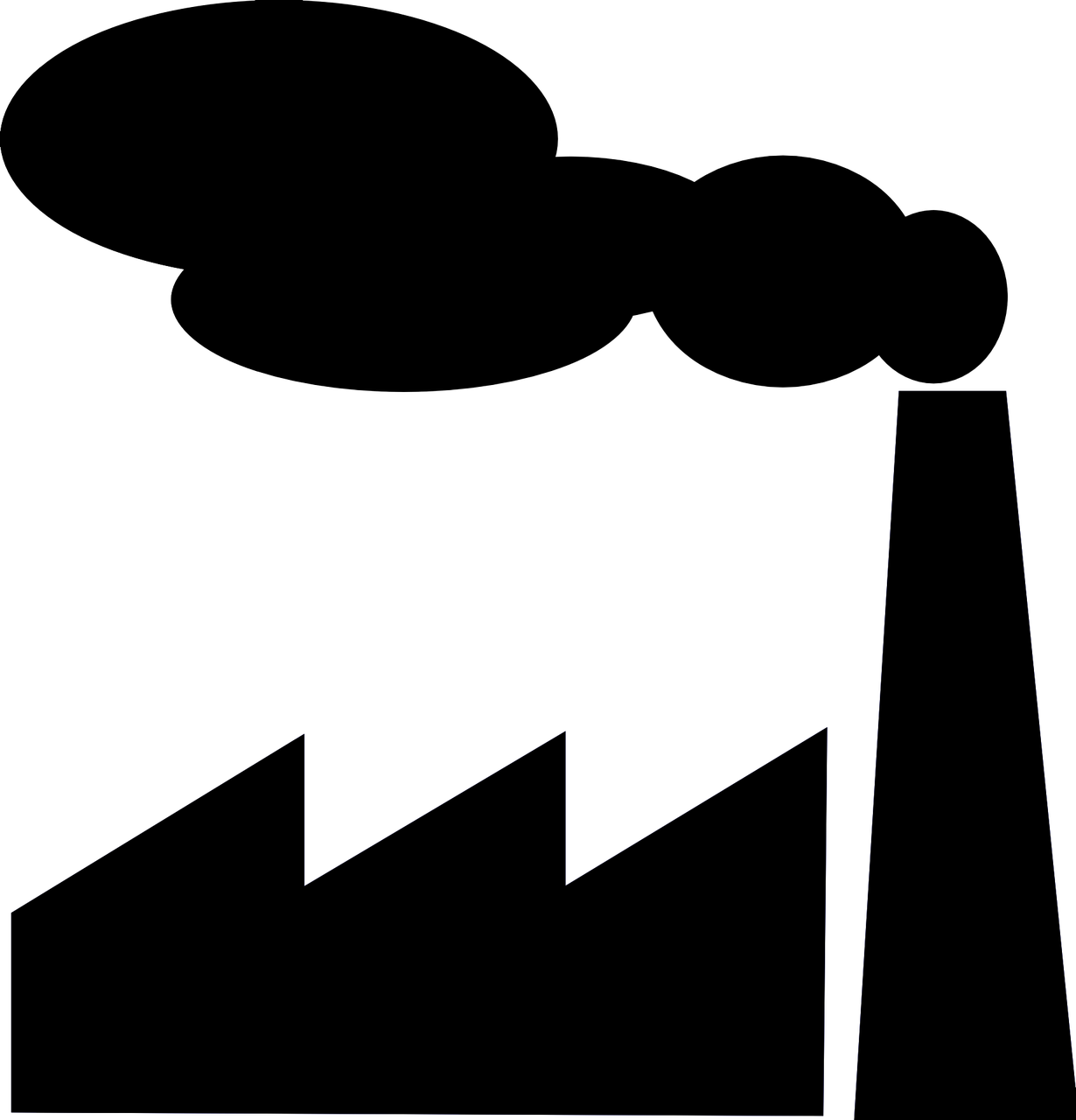 Changes In The Atmosphere Due To Human Activity Have - Factory Clip Art (1230x1280)