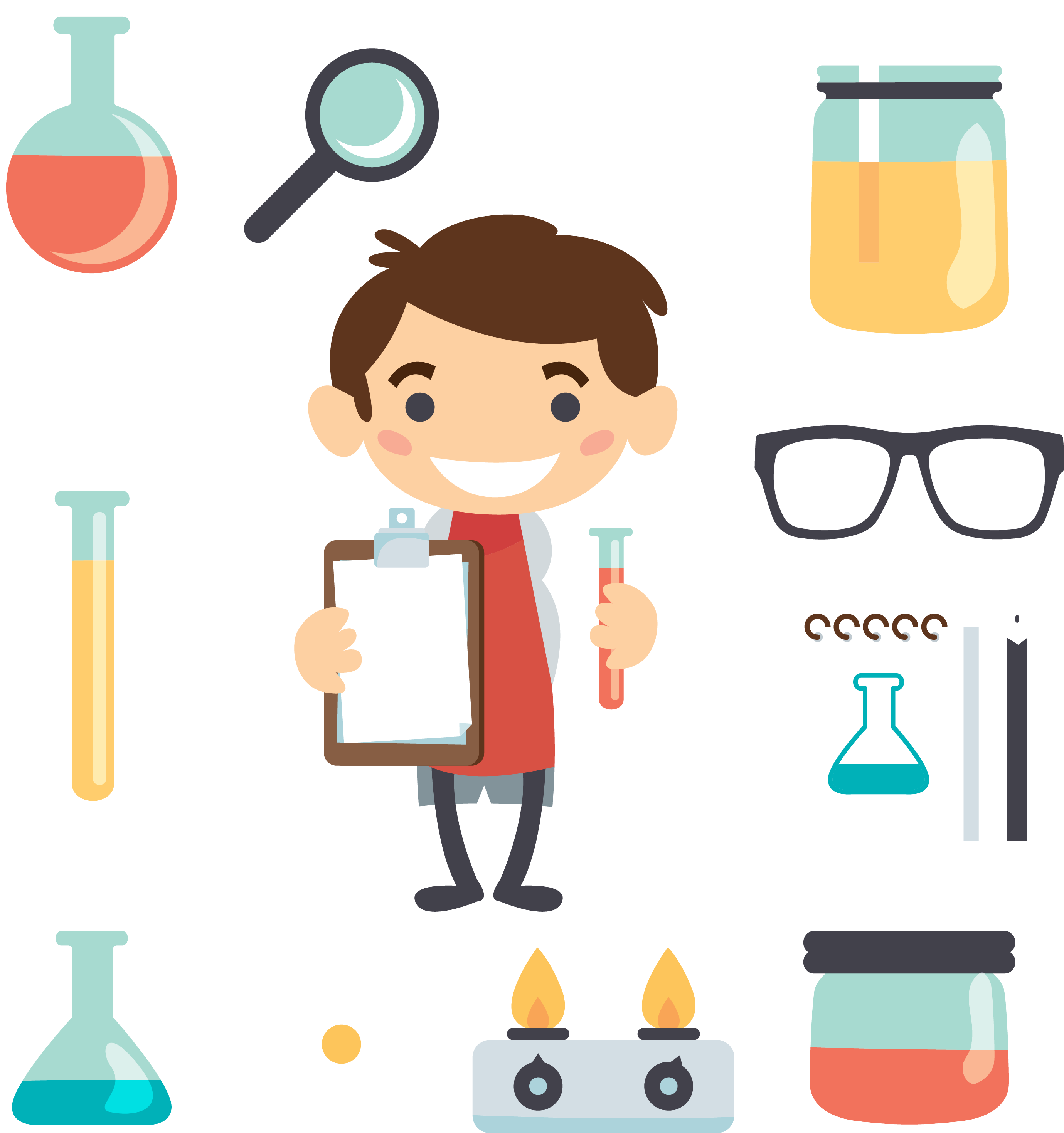 Science Scientific Method Scientist Laboratory Observation - Science Lab Vector Png (2760x2940)