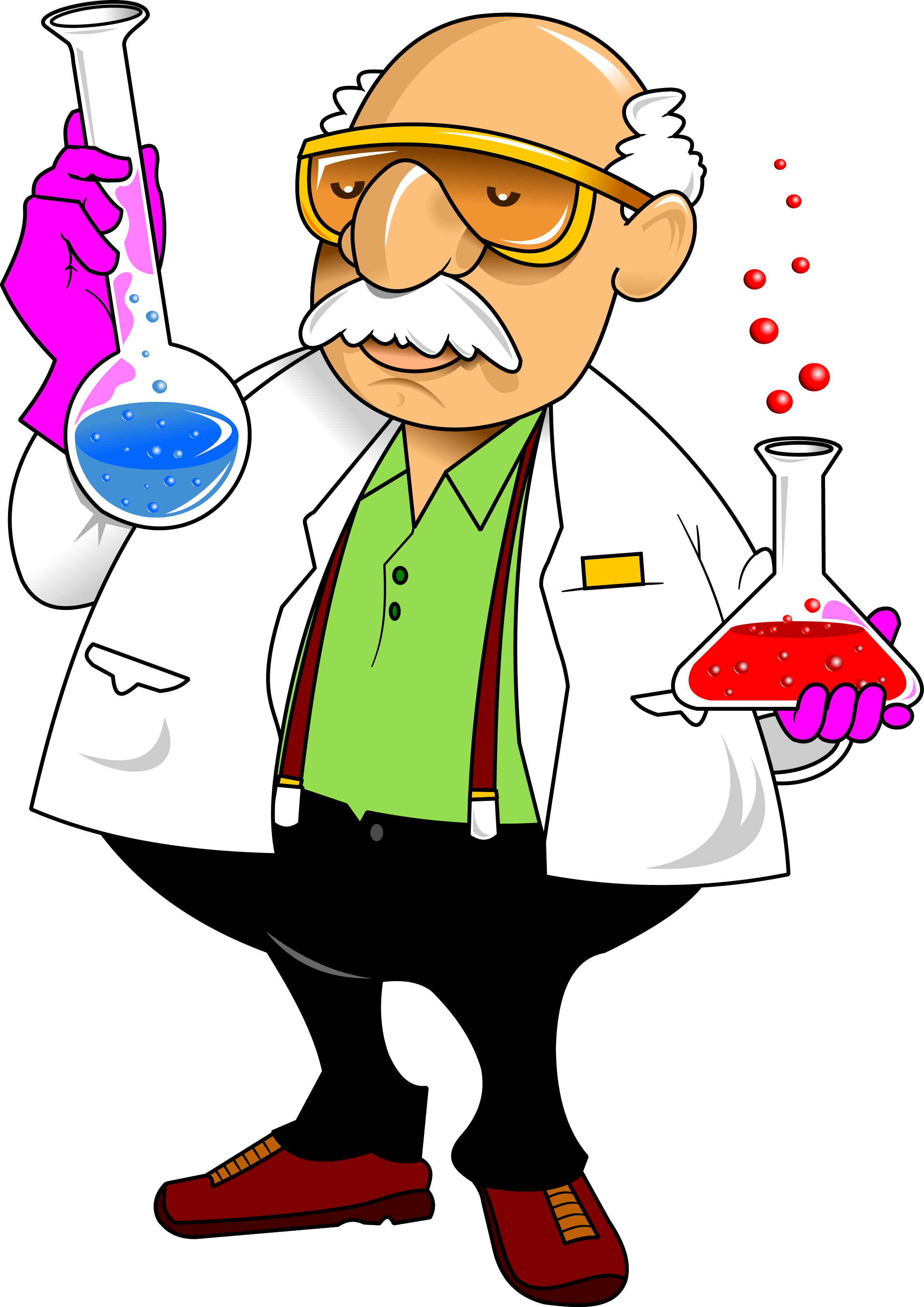 Laboratory Chemistry Cartoon Science - Chemistry Teacher Clip Art.