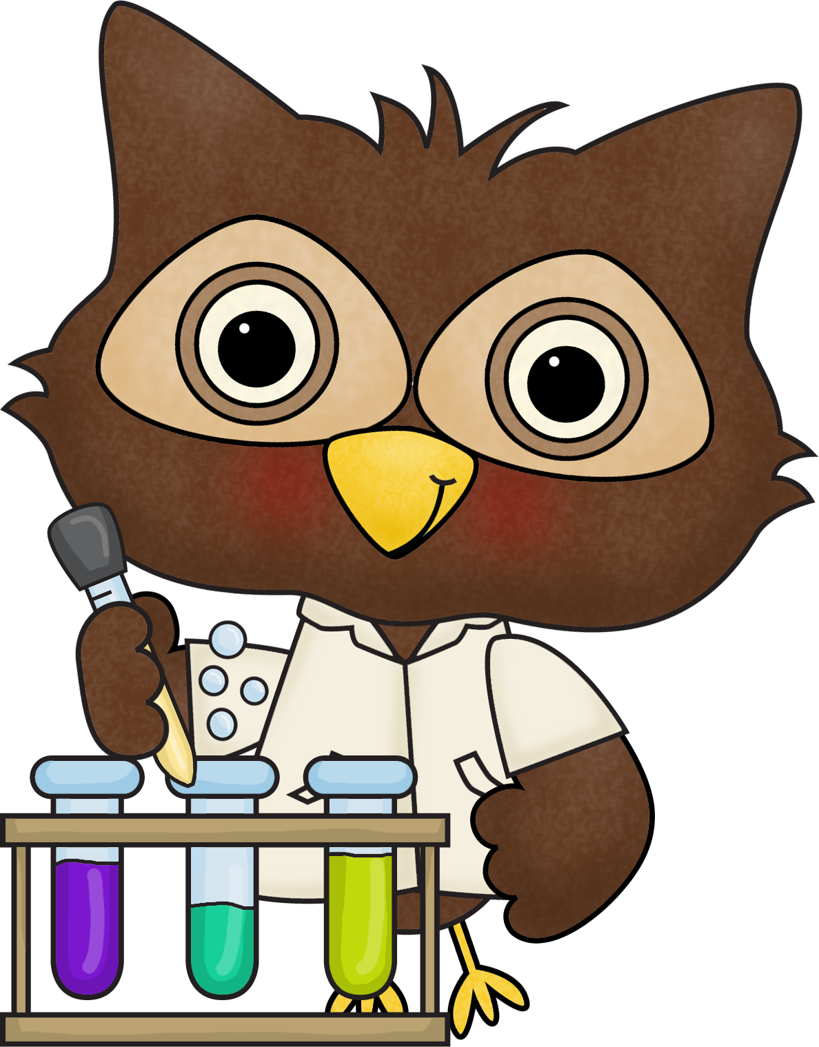 July 9-13 [silly Science Lab] - Scientist Owl Clipart (1188x1519)