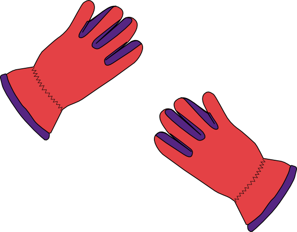 2 Gloves Clip Art At Clker - Glove Clipart (600x469)