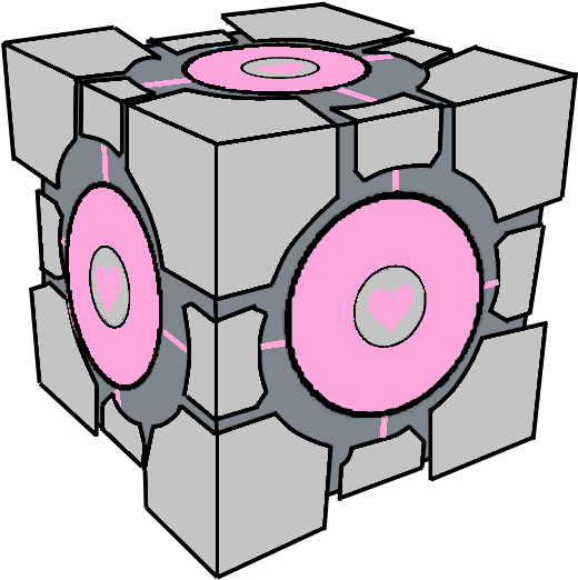 Aperture Science Weighted Companion Cube - Portal 2 Weighted Companion Cube (565x560)