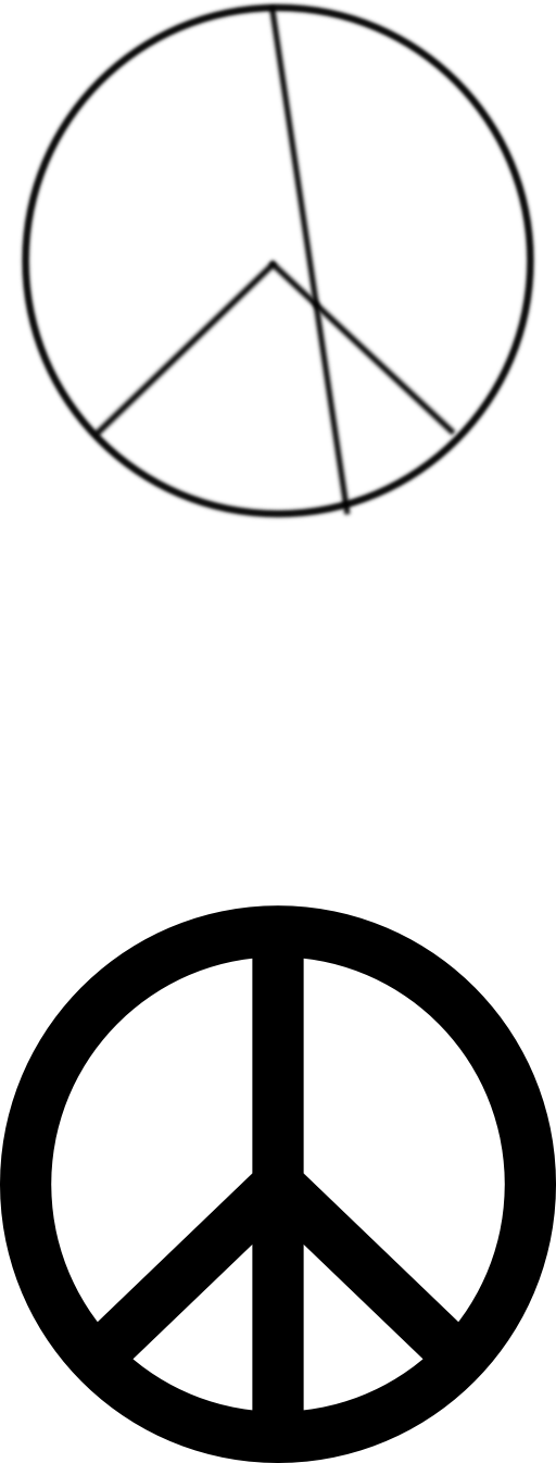 Peace Sign Clipart Silhouette - Pee Dee Academy Eagles (512x1346)