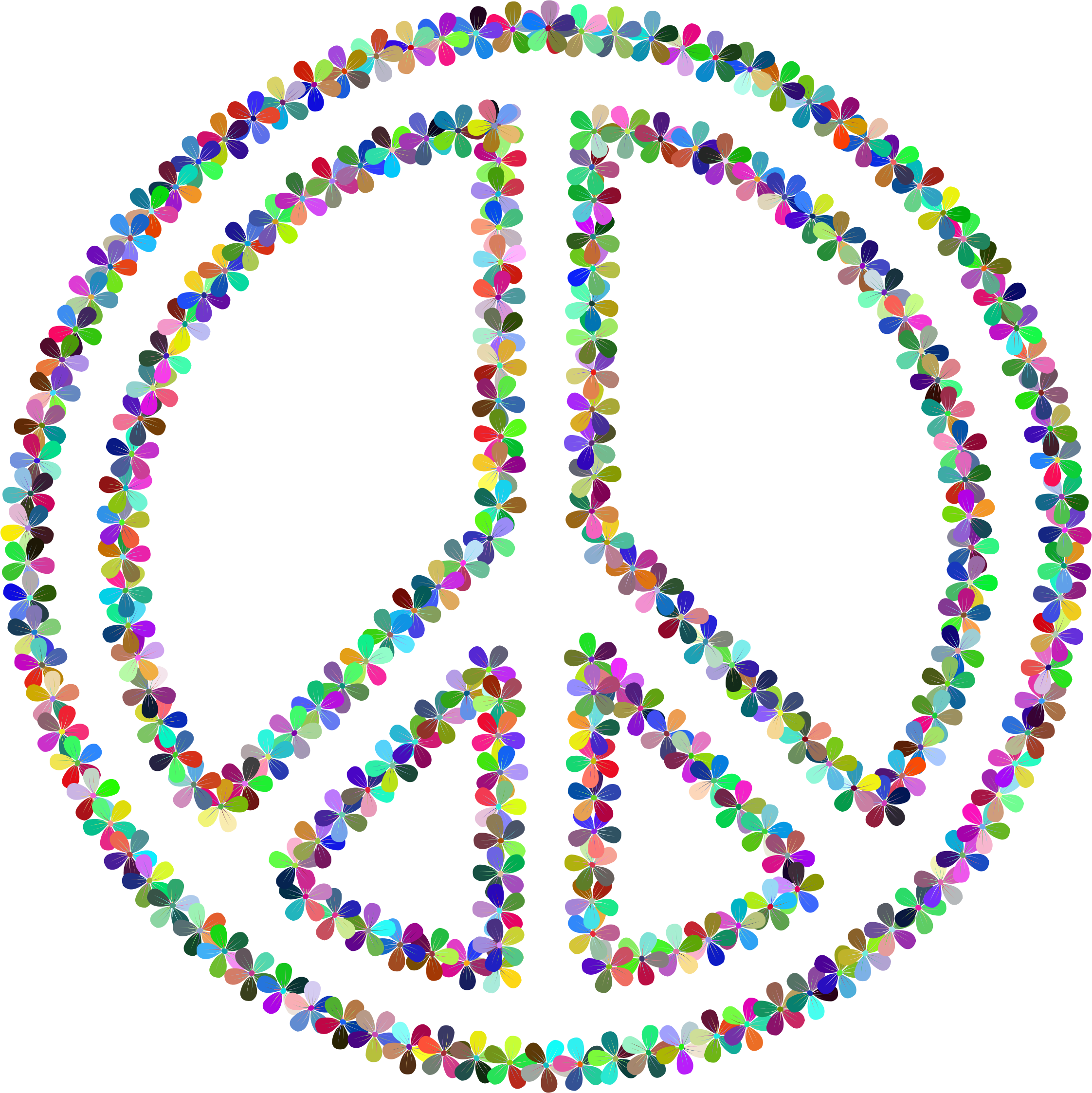 Floral Peace Sign Outline - Soccer Coloring Page (2244x2246)