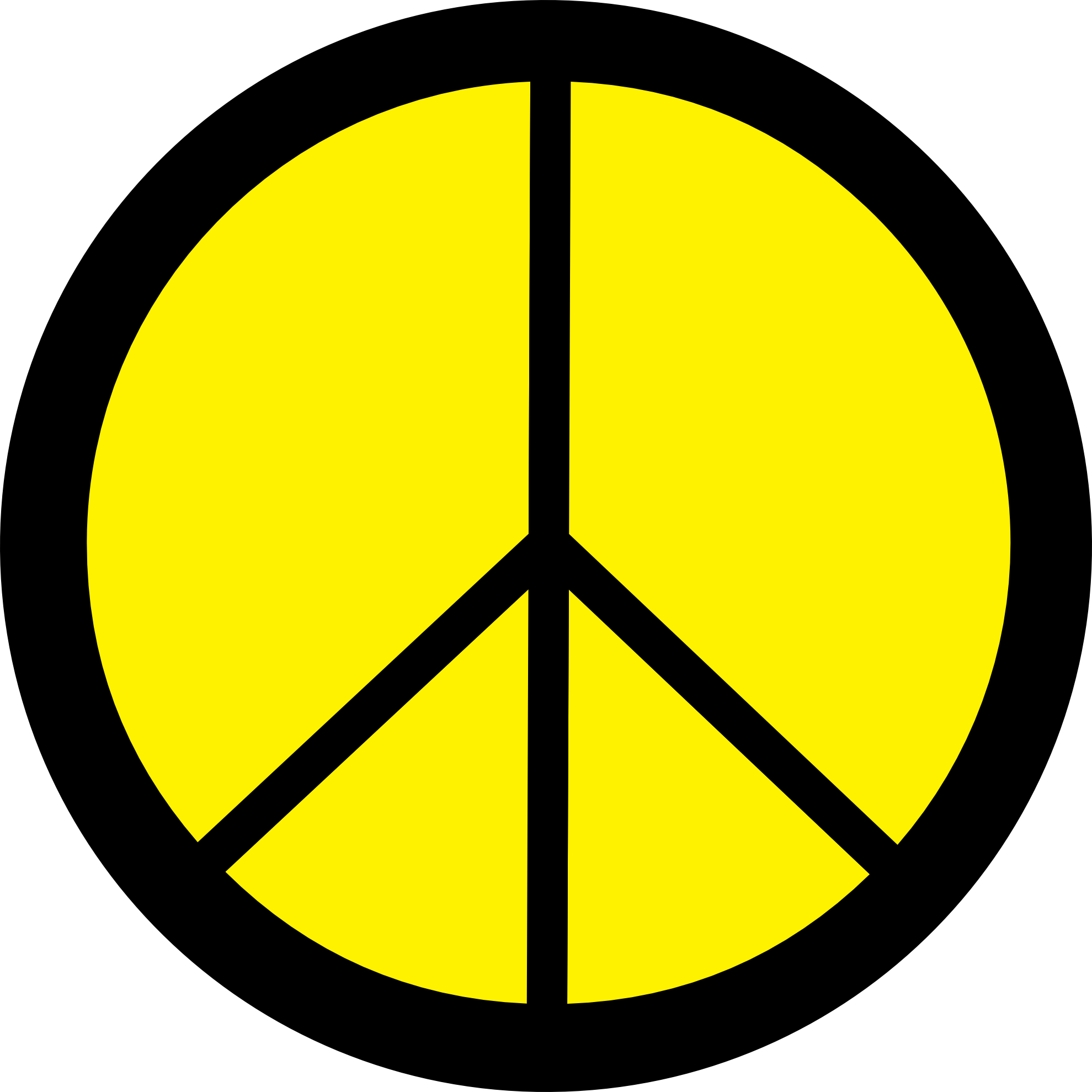 Peace Sign Clipart Yellow - Portrait Of A Man (1979x1979)