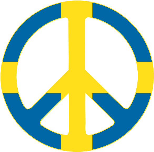 Scalable Vector Graphics Sweden Flag Peace Symbol Scallywag - Swedish Flag Peace Symbol Keychain, Adult Unisex, Size: (777x1006)