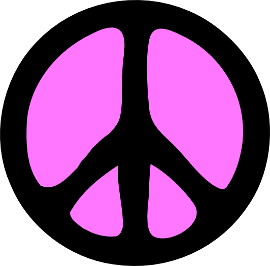Pink - Peace - Sign - Clipart - Rainbow Ritchie Blackmore's Rainbow (532x524)