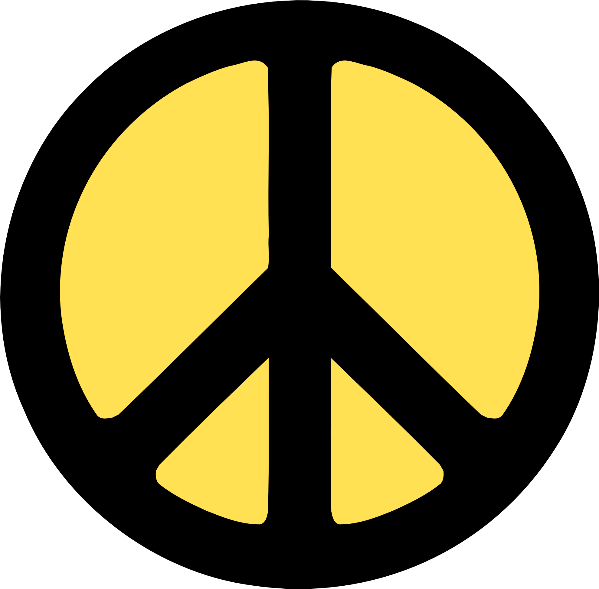 Gold Black Peace Sign 2 Fav Wall Paper Background 555px - Peace Sign Images Public Domain (1979x2021)