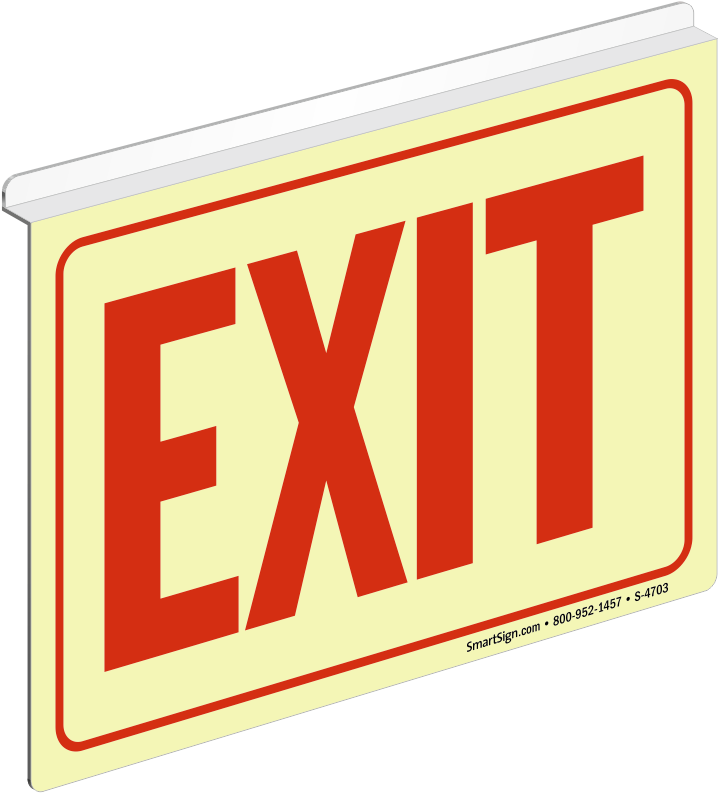 Zoom, Price, Buy - Mydoorsign Exit Green On White Sign 10 X 7 (723x800)