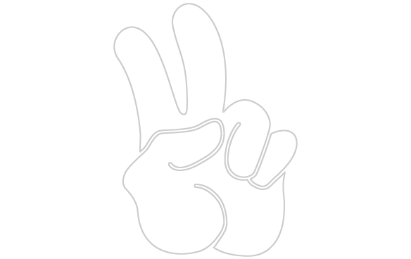 062 Two Finger Peace Big7 - 2 Finger Peace Sign (584x368)