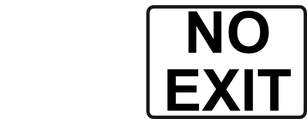 Free Vector Rfc No Exit Black On White Clip Art - Free Vector Rfc No Exit Black On White Clip Art (600x233)