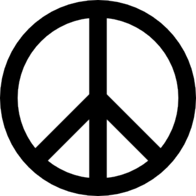 Peace Sign Clip Art - Peace Sign Png (400x400)