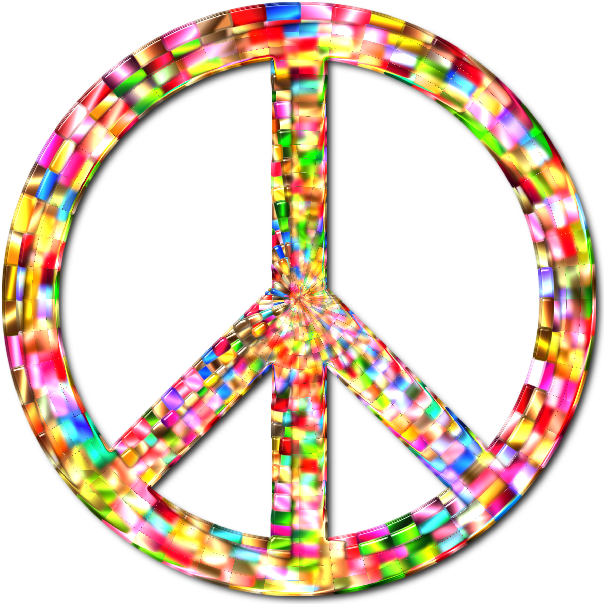 Big Image - Psychedelic Peace Sign Png (2400x2400)