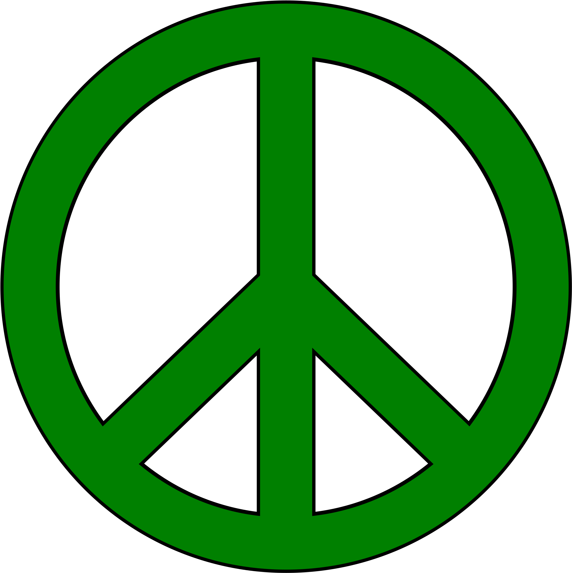 This Free Icons Png Design Of Green Peace Symbol, Black - Green Peace Symbol (2400x2400)