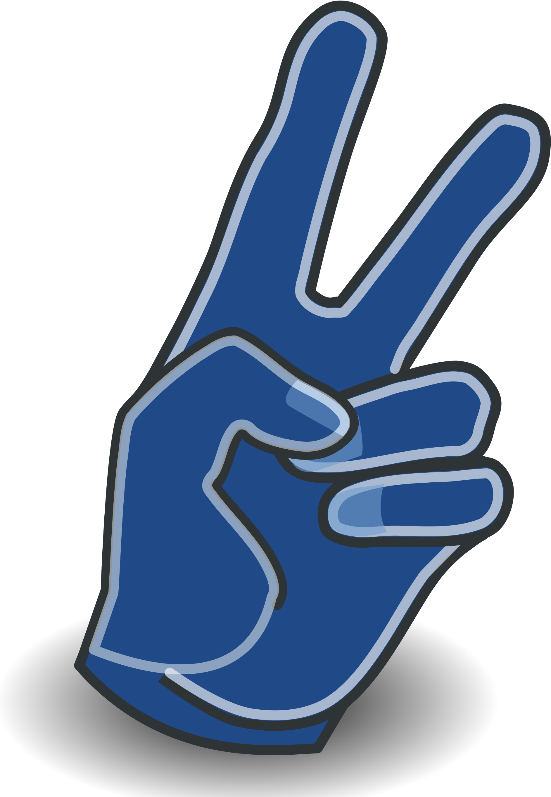 Peace Sign Clipart Blue - Draw Peace Sign Left Hand (2000x2777)