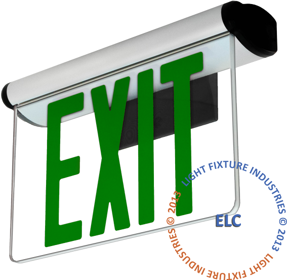Edge Lit Exit Sign - Wall Mount Edge Lit Exit (600x600)