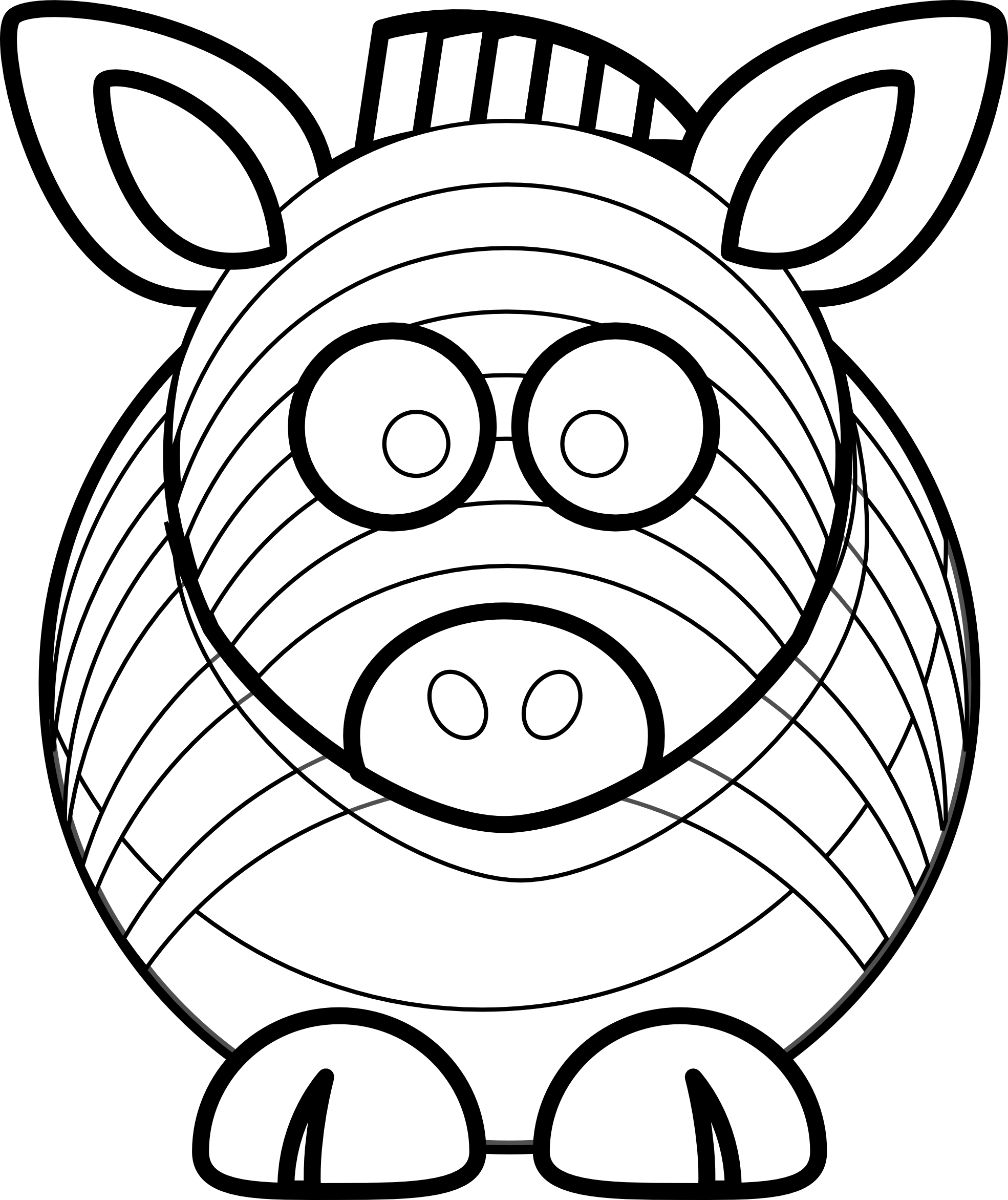 Zebra Peace Sign Clipart - Drawing (1969x2343)