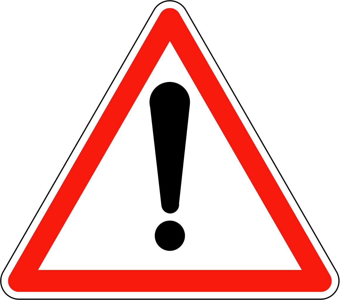 Free School Exit Warning Tab - Road Signs Slippery Road (1200x1056)