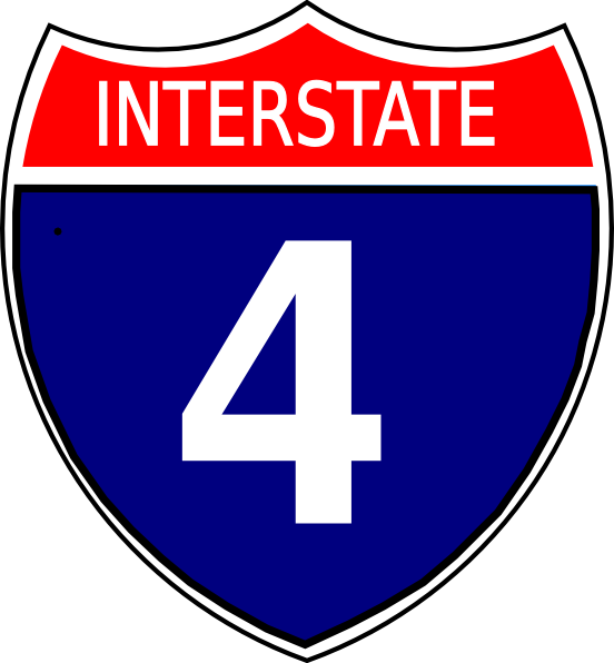 Interstate Exit Sign Clip Art Download - Interstate Highway Sign (552x596)
