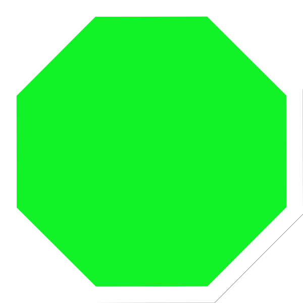 How To Set Use Bright Green Stop Sign Svg Vector - Blank Green Stop Sign (600x600)