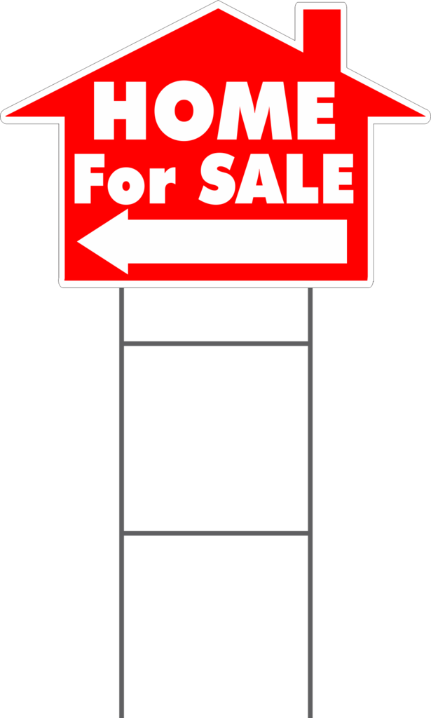 Home For Sale House Shaped Yard Sign - House (615x1024)